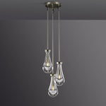 Rain Waterfall Glass Round Chandelier 8"