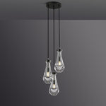 Rain Waterfall Glass Round Chandelier 8"