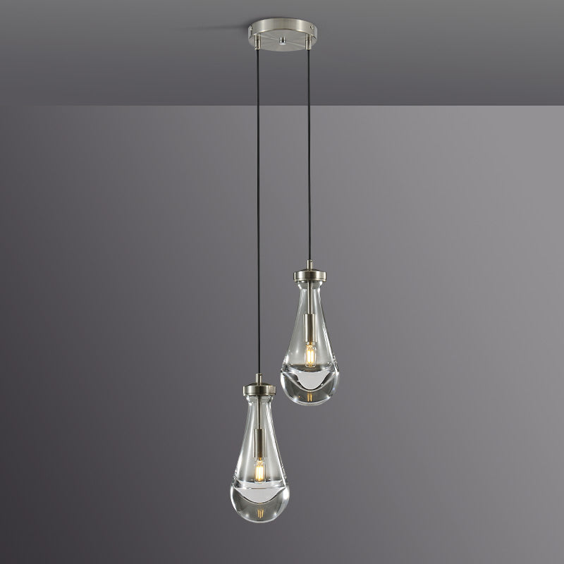 Rain Waterfall Glass Round Chandelier 5"