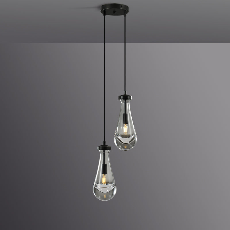 Rain Waterfall Glass Round Chandelier 5"