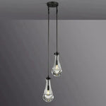 Rain Waterfall Glass Round Chandelier 5"