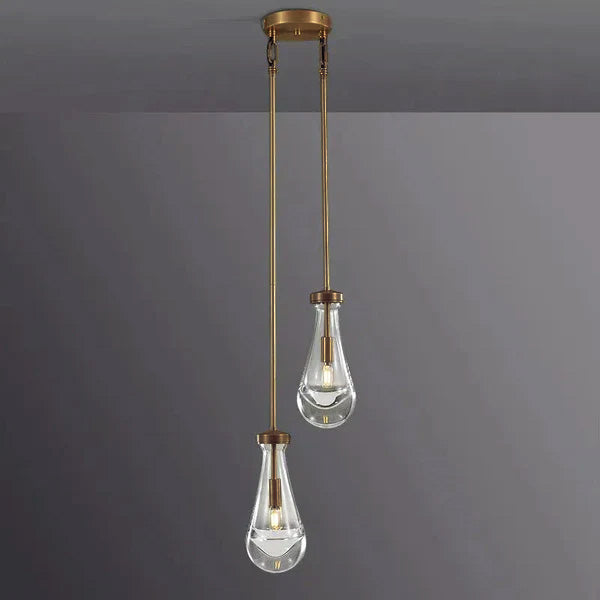Rain Waterfall Glass Round Chandelier 5"