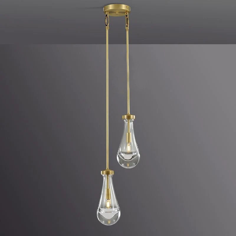 Rain Waterfall Glass Round Chandelier 5"