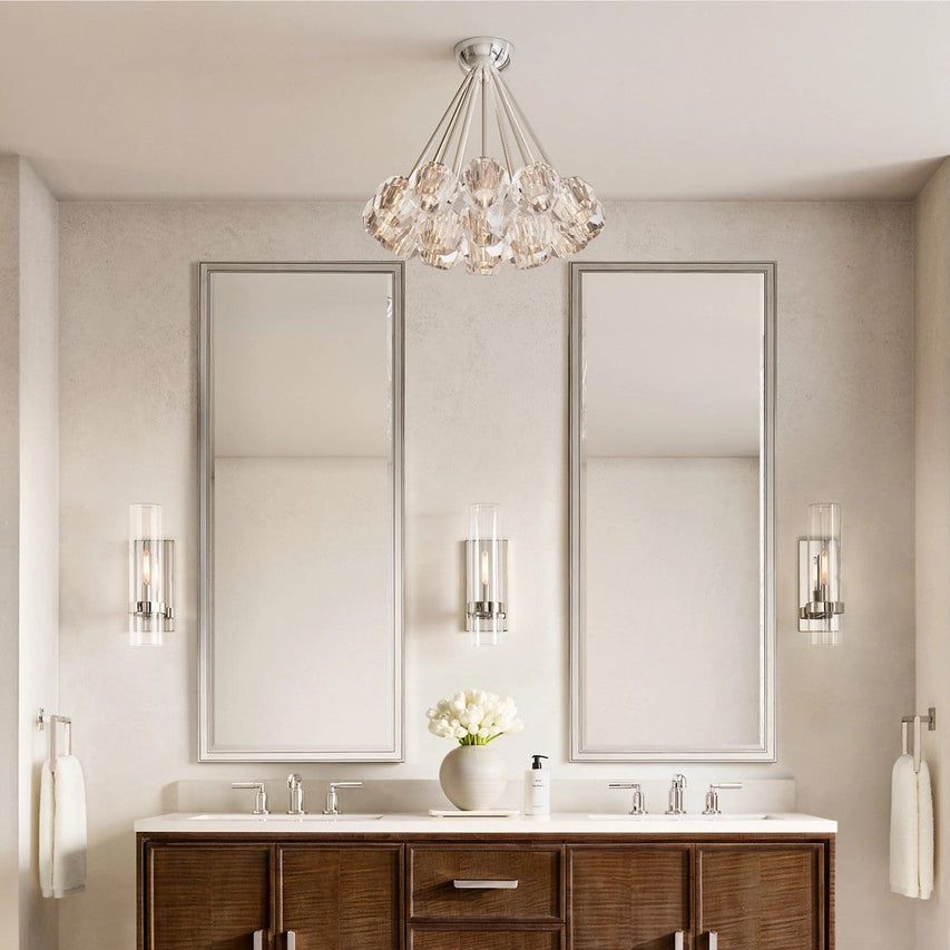 Boule Geometric Cristal Flush Mount 24"