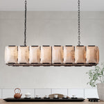 Harlow Chiseled Calcite Rectangle Chandelier 54"
