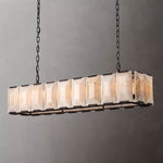 Harlow Chiseled Calcite Rectangle Chandelier 62"