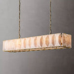 Harlow Chiseled Calcite Rectangle Chandelier 74"
