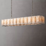 Harlow Chiseled Calcite Rectangle Chandelier 74"