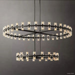 Arcachon Precision Crystal Two-Tier Round Chandelier 60"