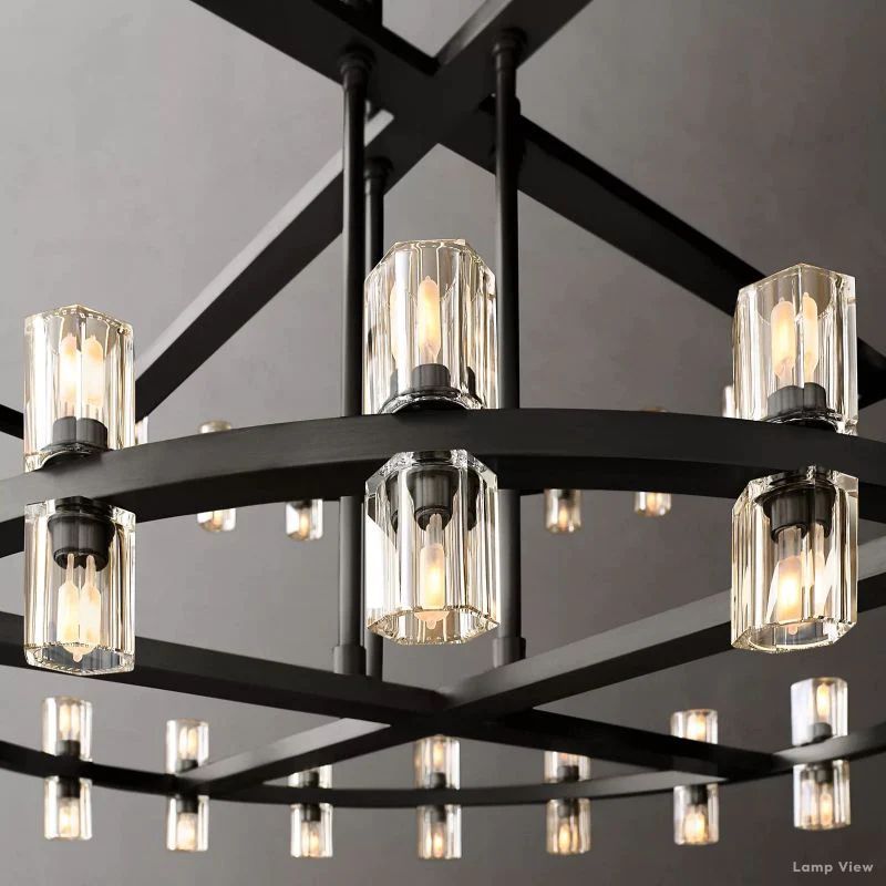 Arcachon Precision Crystal Two-Tier Round Chandelier 60"