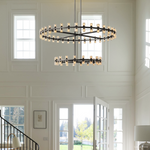 Arcachon Precision Crystal Two-Tier Round Chandelier 60"