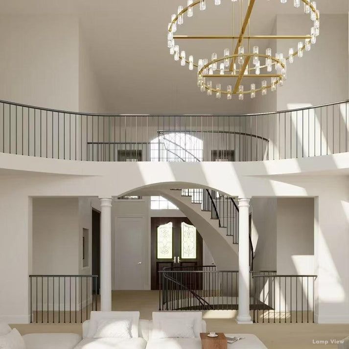 Arcachon Precision Crystal Two-Tier Round Chandelier 60"