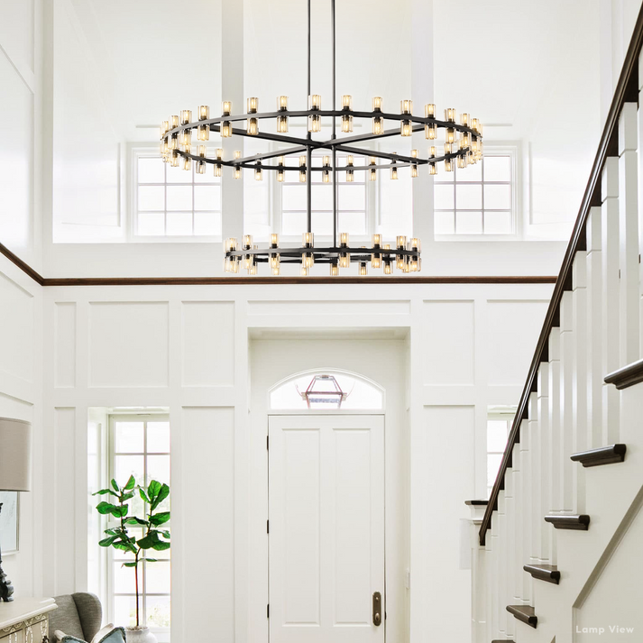 Arcachon Precision Crystal Two-Tier Round Chandelier 60"