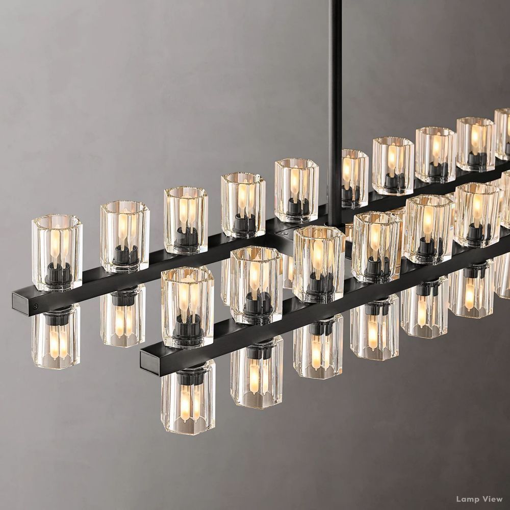 Arcachon Precision Crystal Rectangular Chandelier 72"