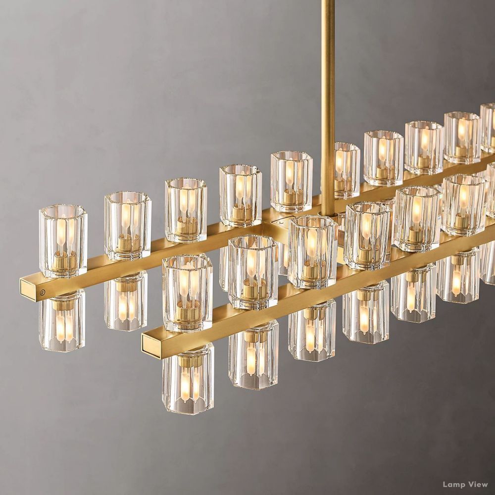 Arcachon Precision Crystal Rectangular Chandelier 54"