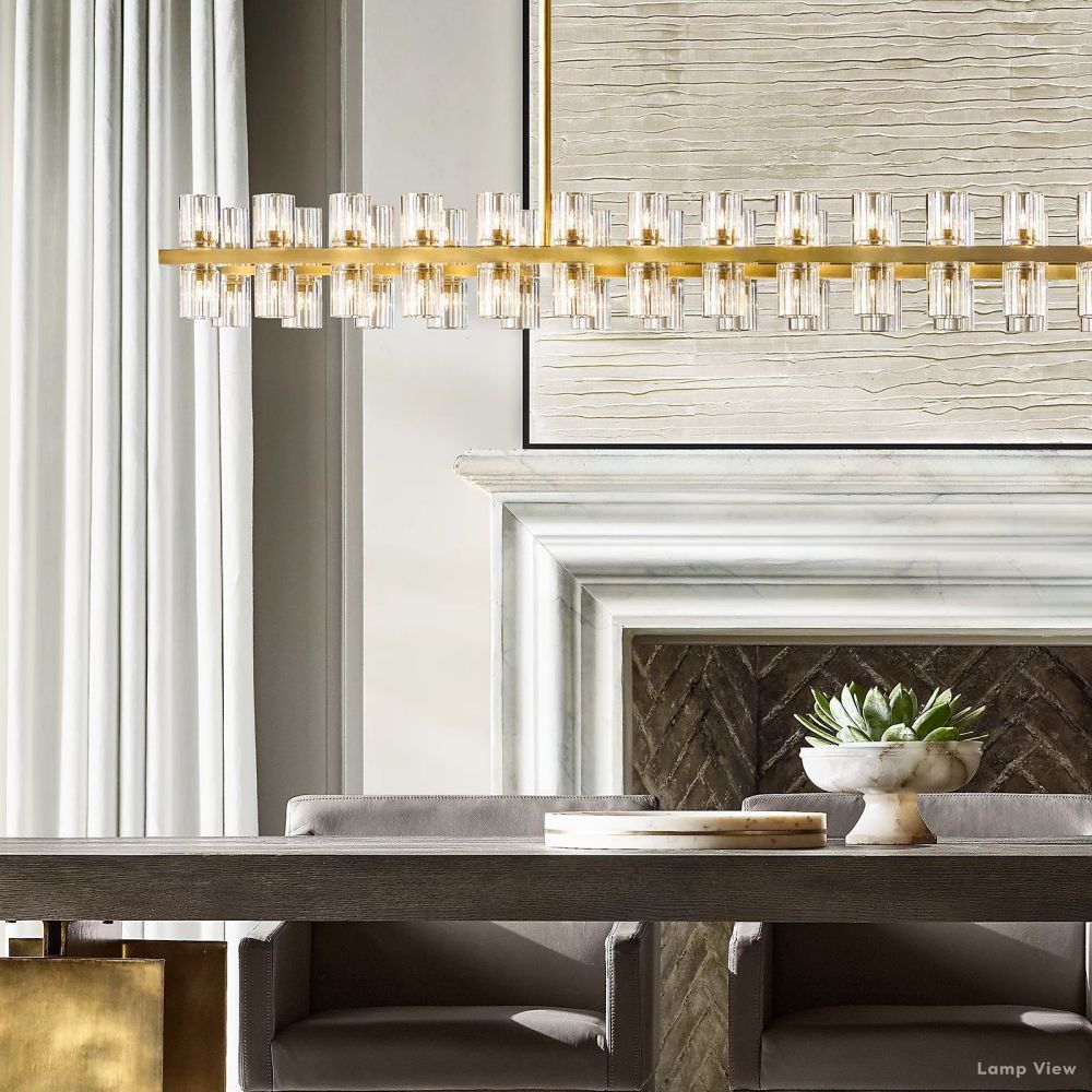 Arcachon Precision Crystal Rectangular Chandelier 54"