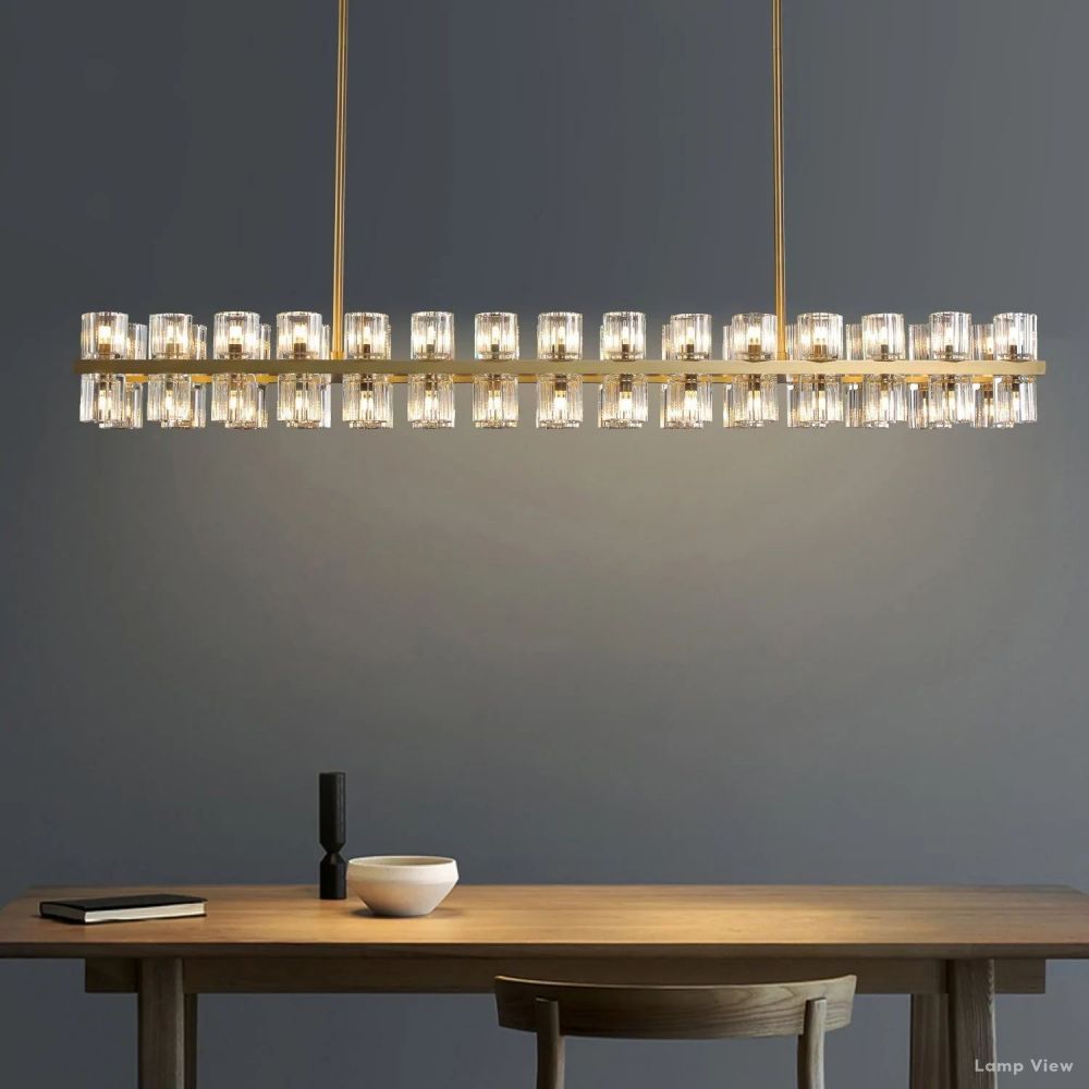 Arcachon Precision Crystal Rectangular Chandelier 72"