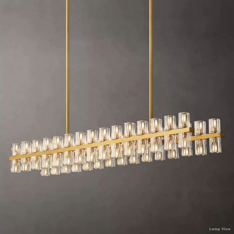 Arcachon Precision Crystal Rectangular Chandelier 54"
