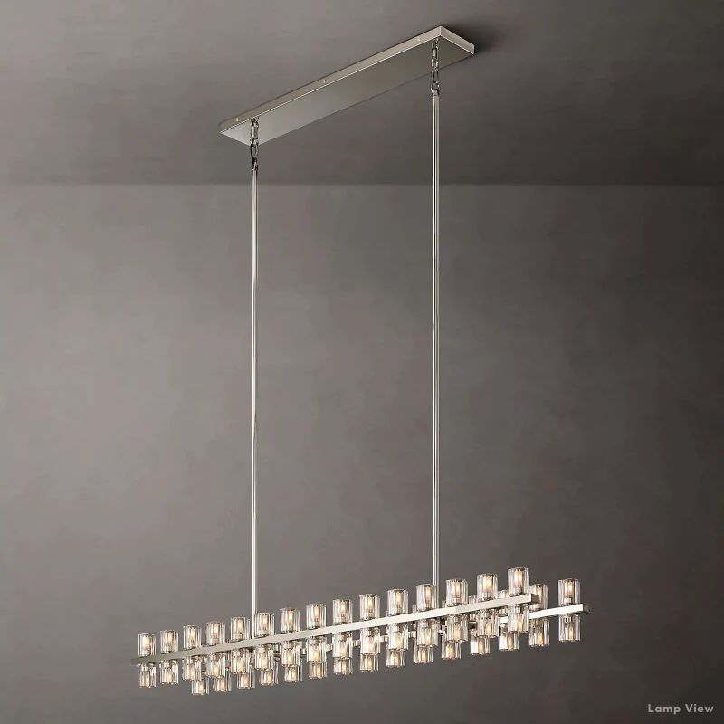 Arcachon Precision Crystal Rectangular Chandelier 54"