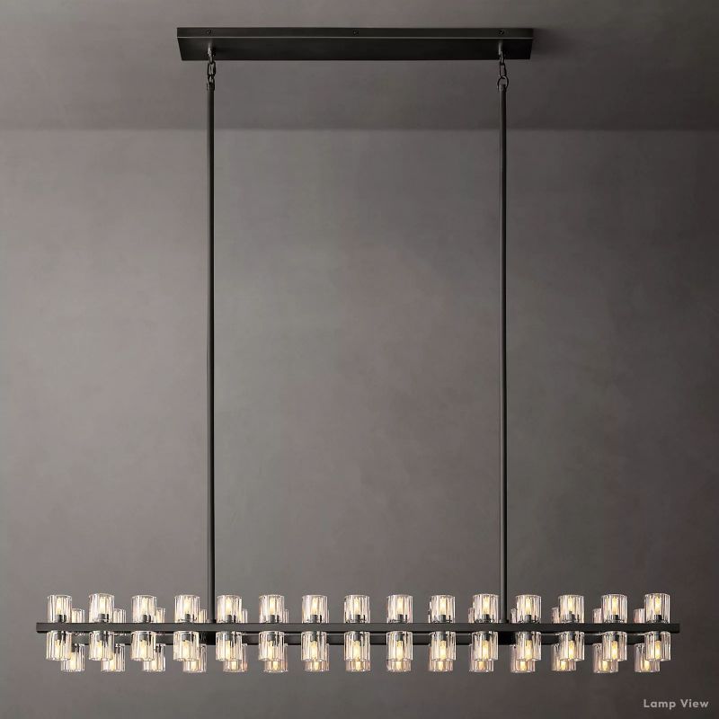 Arcachon Precision Crystal Rectangular Chandelier 54"