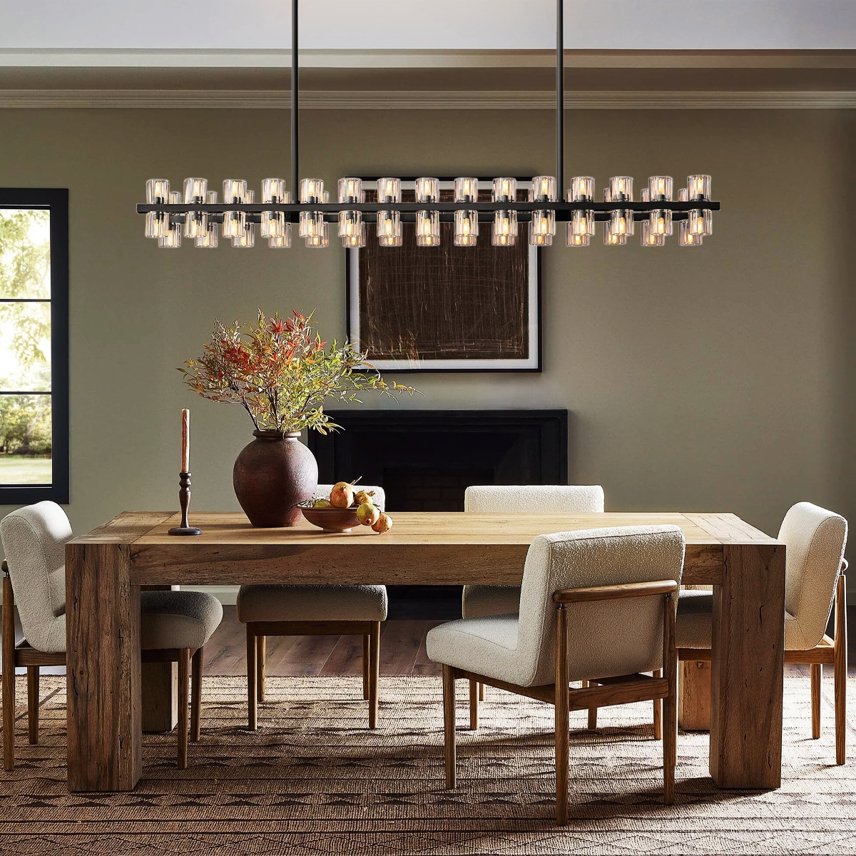 Arcachon Precision Crystal Rectangular Chandelier 72"