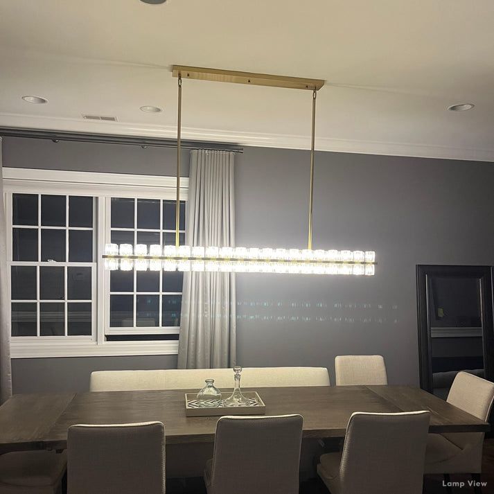 Arcachon Precision Crystal Rectangular Chandelier 54"
