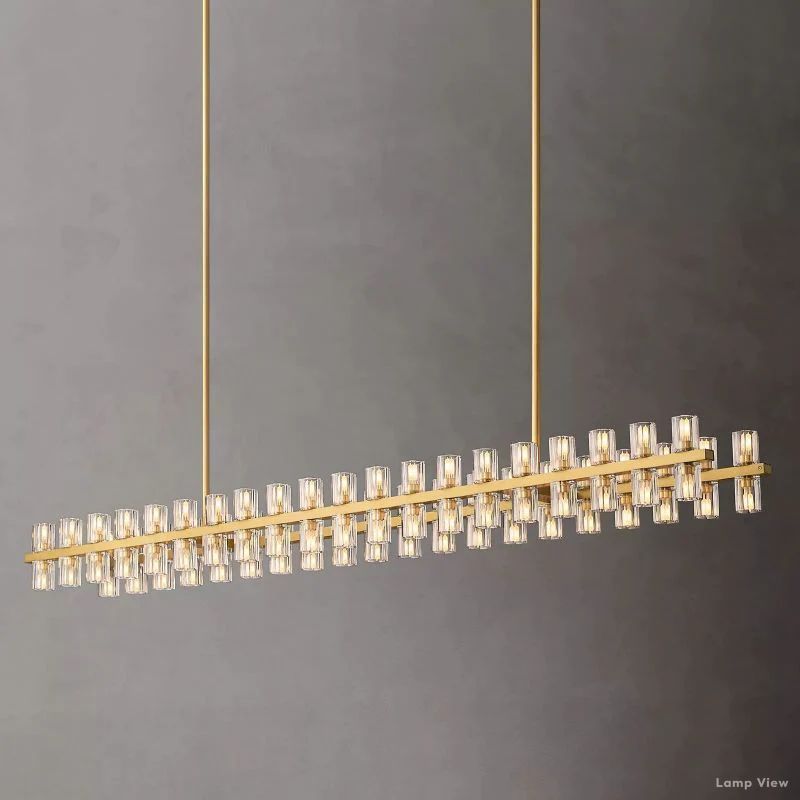 Arcachon Precision Crystal Rectangular Chandelier 72"