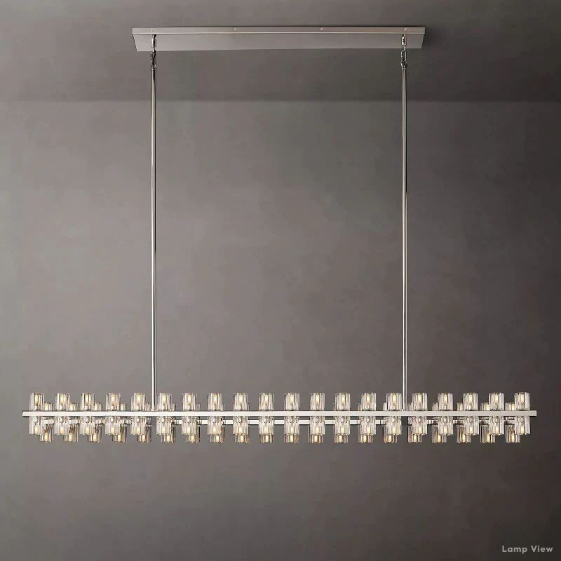 Arcachon Precision Crystal Rectangular Chandelier 72"
