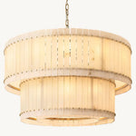 San Marco Ribbed Alabaster Tiered Round Chandelier 48"