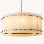 San Marco Ribbed Alabaster Round Chandelier 37"