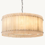 San Marco Ribbed Alabaster Round Chandelier 37"