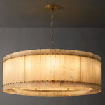 San Marco Ribbed Alabaster Round Chandelier 48"