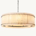 San Marco Ribbed Alabaster Round Chandelier 48"