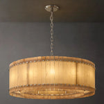 San Marco Ribbed Alabaster Round Chandelier 48"