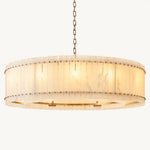 San Marco Ribbed Alabaster Round Chandelier 60"