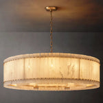 San Marco Ribbed Alabaster Round Chandelier 60"