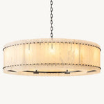 San Marco Ribbed Alabaster Round Chandelier 60"