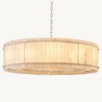 San Marco Ribbed Alabaster Round Chandelier 60"