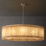 San Marco Ribbed Alabaster Round Chandelier 60"