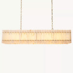 San Marco Ribbed Alabaster Linear Chandelier 54"