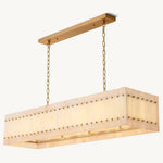 San Marco Ribbed Alabaster Linear Chandelier 54"