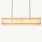 San Marco Ribbed Alabaster Linear Chandelier 54"