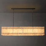 San Marco Ribbed Alabaster Linear Chandelier 54"