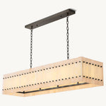 San Marco Ribbed Alabaster Linear Chandelier 54"