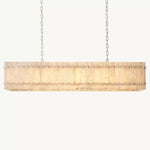 San Marco Ribbed Alabaster Linear Chandelier 54"