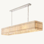 San Marco Ribbed Alabaster Linear Chandelier 72"