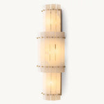 San Marco Ribbed Alabaster Round Wall Sconce