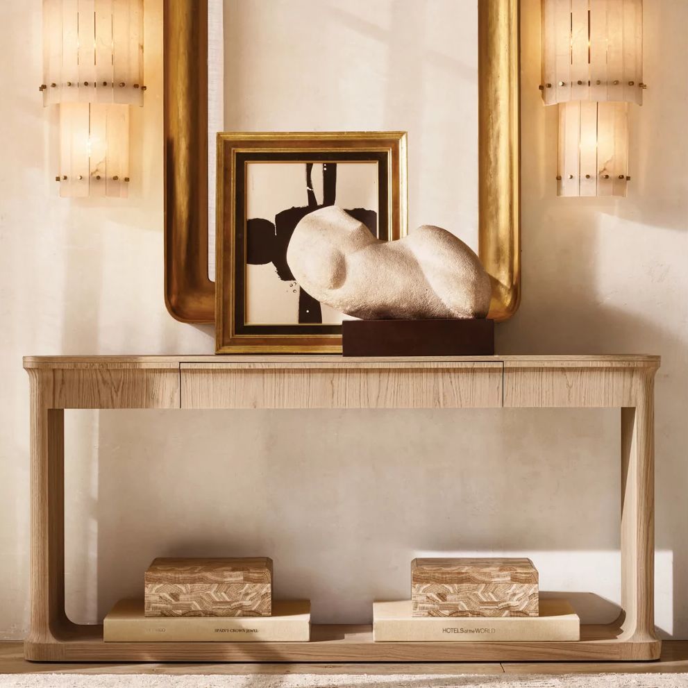 San Marco Ribbed Alabaster Round Wall Sconce