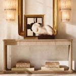 San Marco Ribbed Alabaster Round Wall Sconce