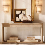 San Marco Ribbed Alabaster Round Wall Sconce
